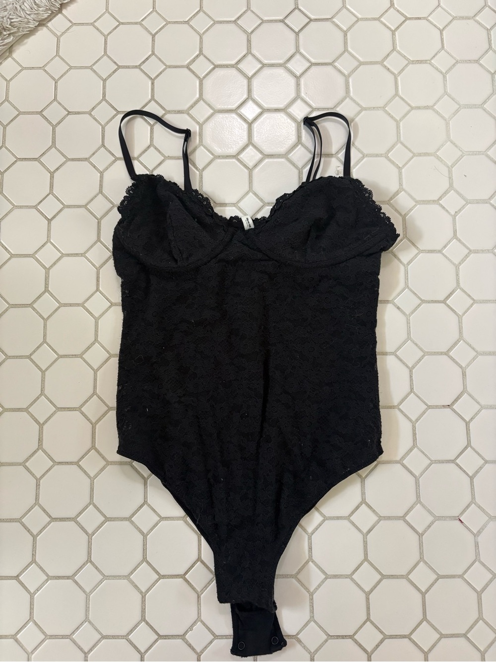 aerie Black Lace Bodysuit